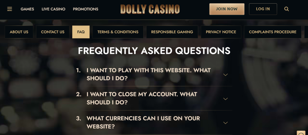 Dollycasino Faq