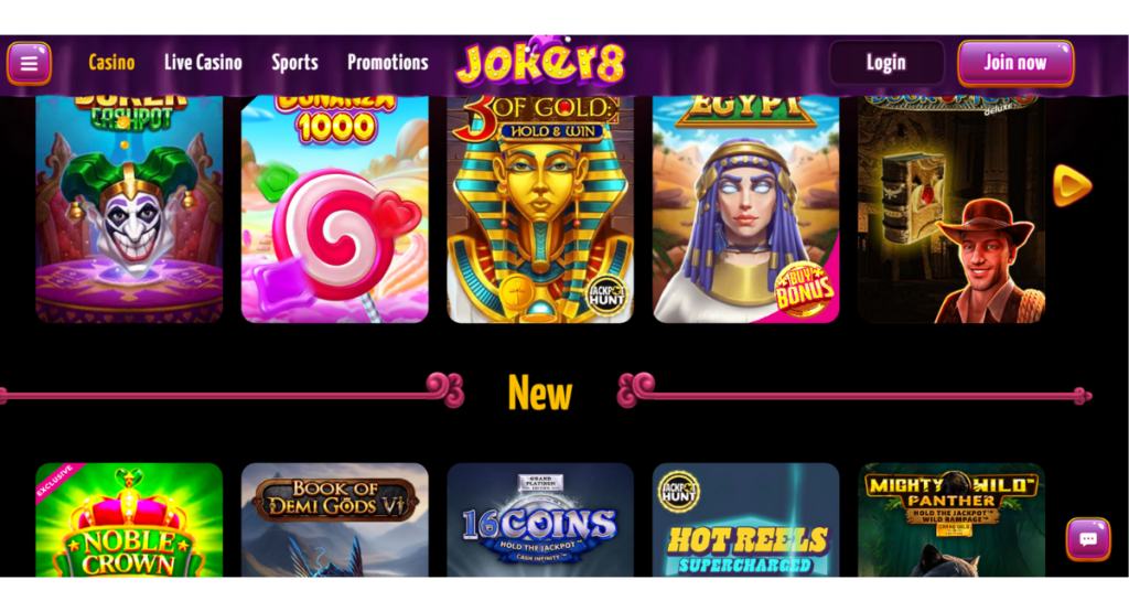 Joker8 Casino Games