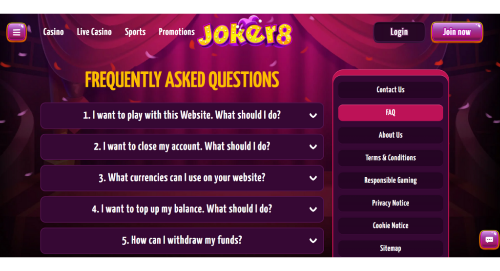 Joker8 Faq