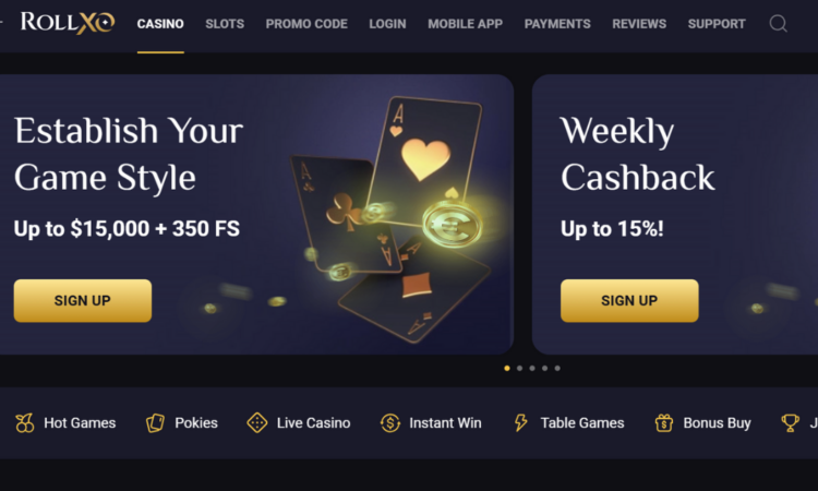 Rollxo Casino Page Principal