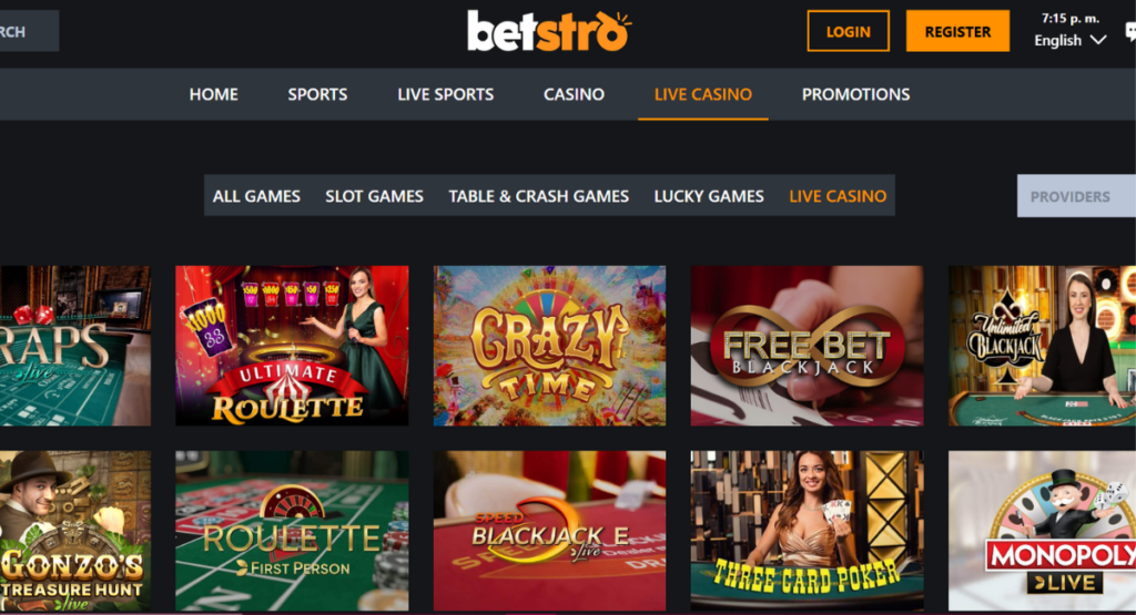 Live Casino Betstro