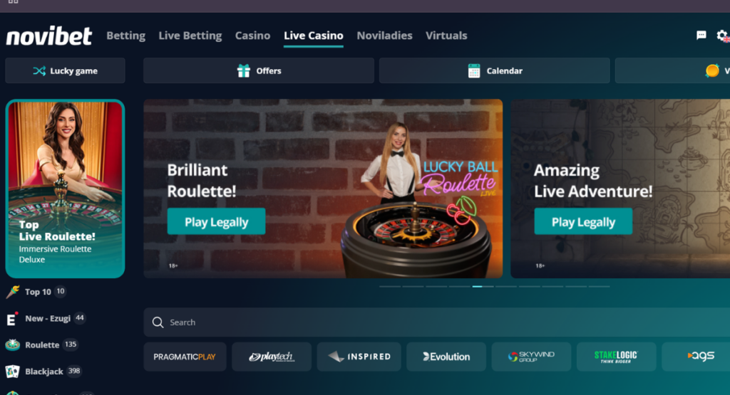 Live Casino Novibet