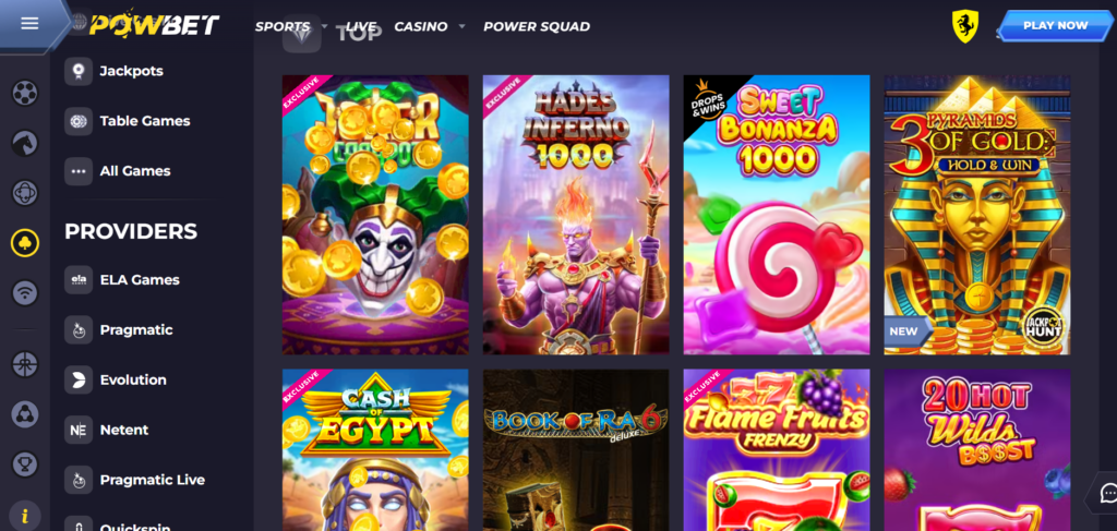 Casino Games At Powbet