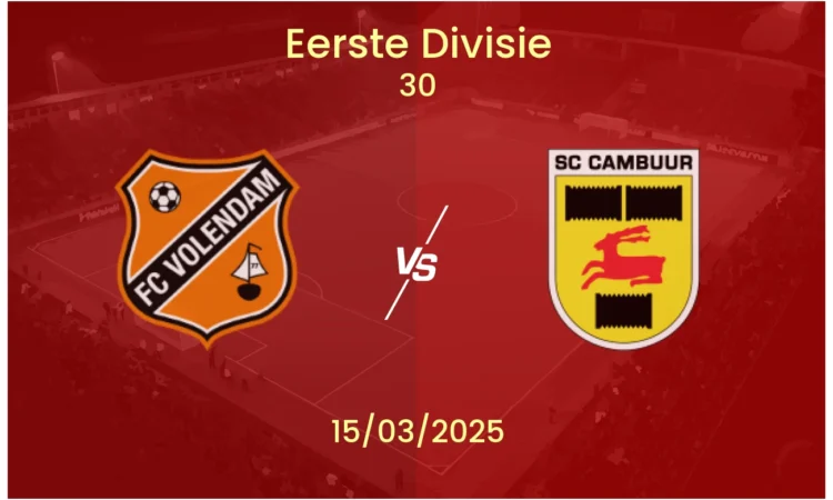 Prediction En Ie Fc Volendam Vs Cambuur 2025 03 11 091646