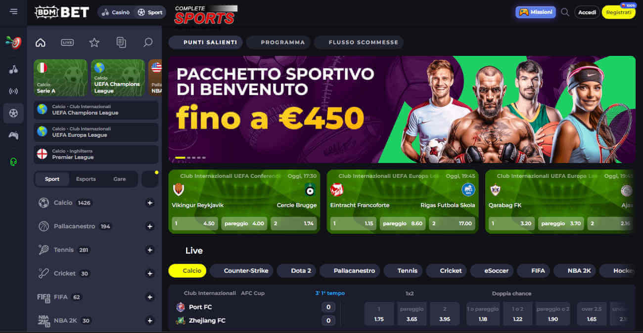 Siti non AAMS con bonus senza deposito - BDMBet