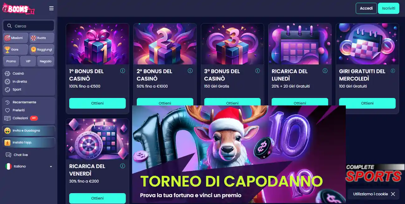 Boomsbet casino senza licenza aams