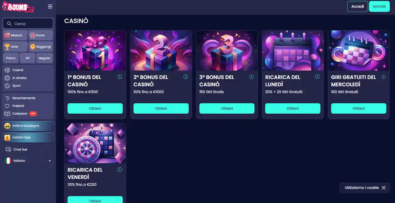 BoomsBet casino online usdt