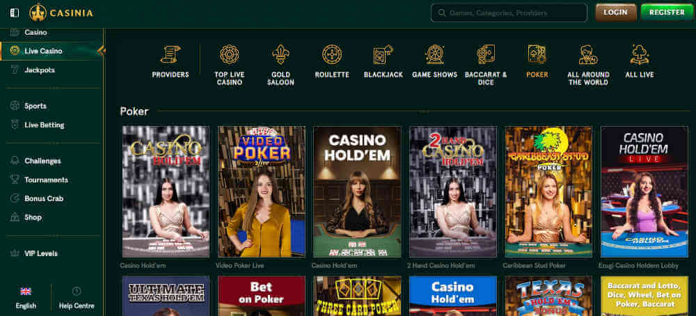 Casinia siti di poker non aams