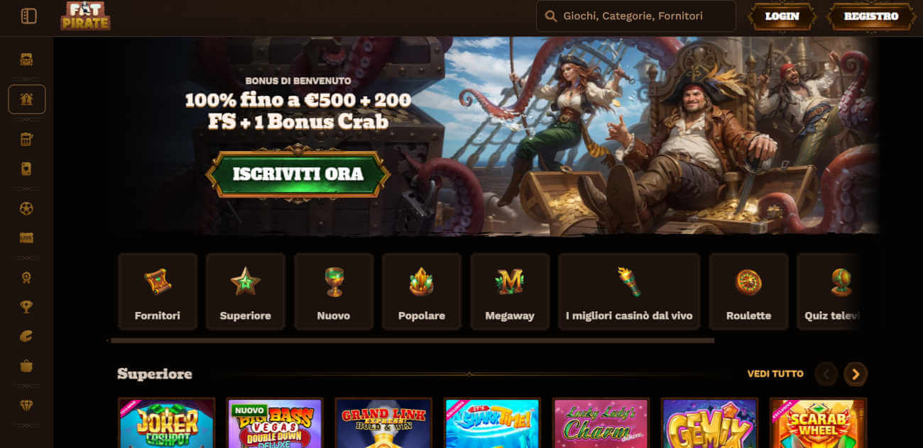 Fat Pirate online casino bonus crab