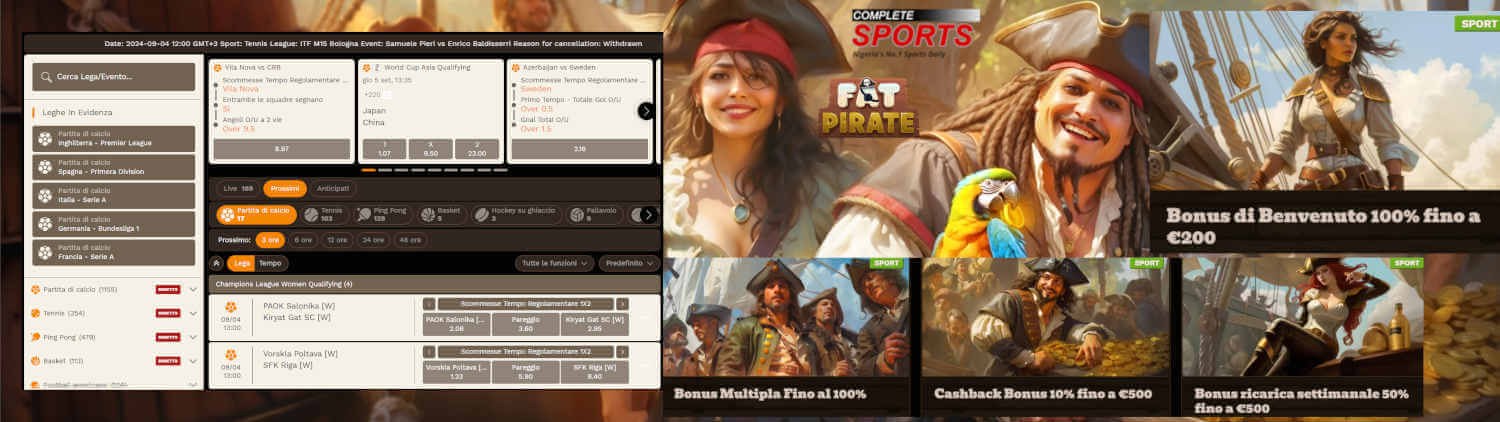 Fat Pirate - Uno dei migliori siti di scommesse senza documenti