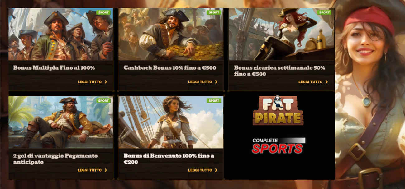 siti scommesse non aams - Fat Pirate