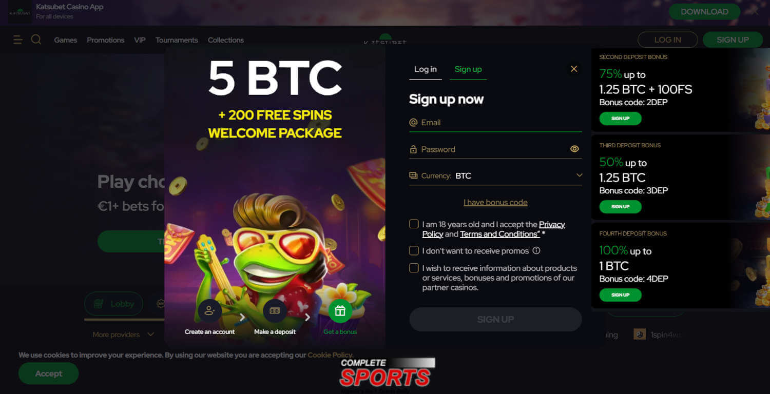 Katsubet casino con deposito minimo di 5 euro