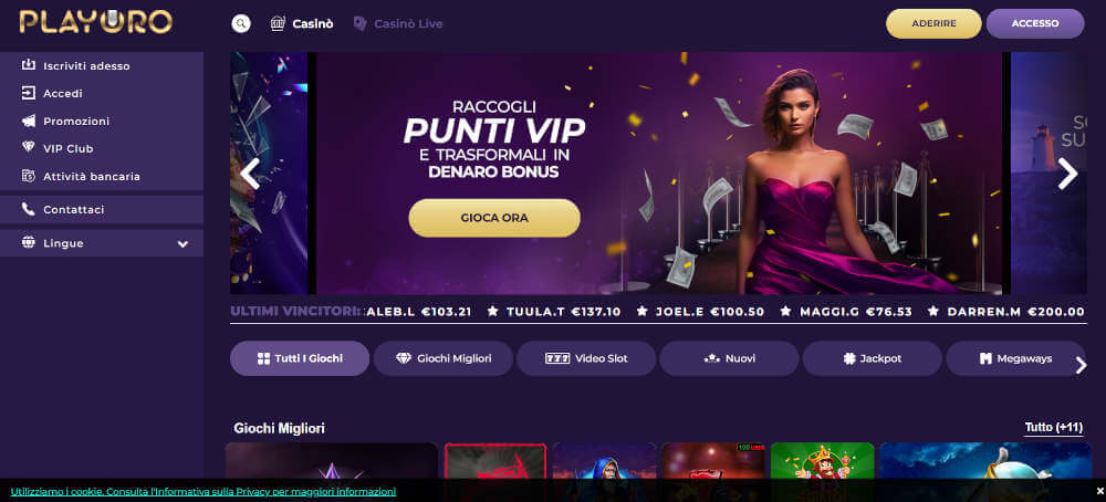 PlayOro casino europei