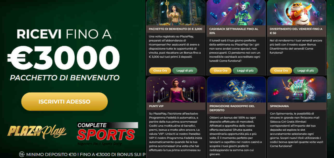 Plazaplay bonus casino