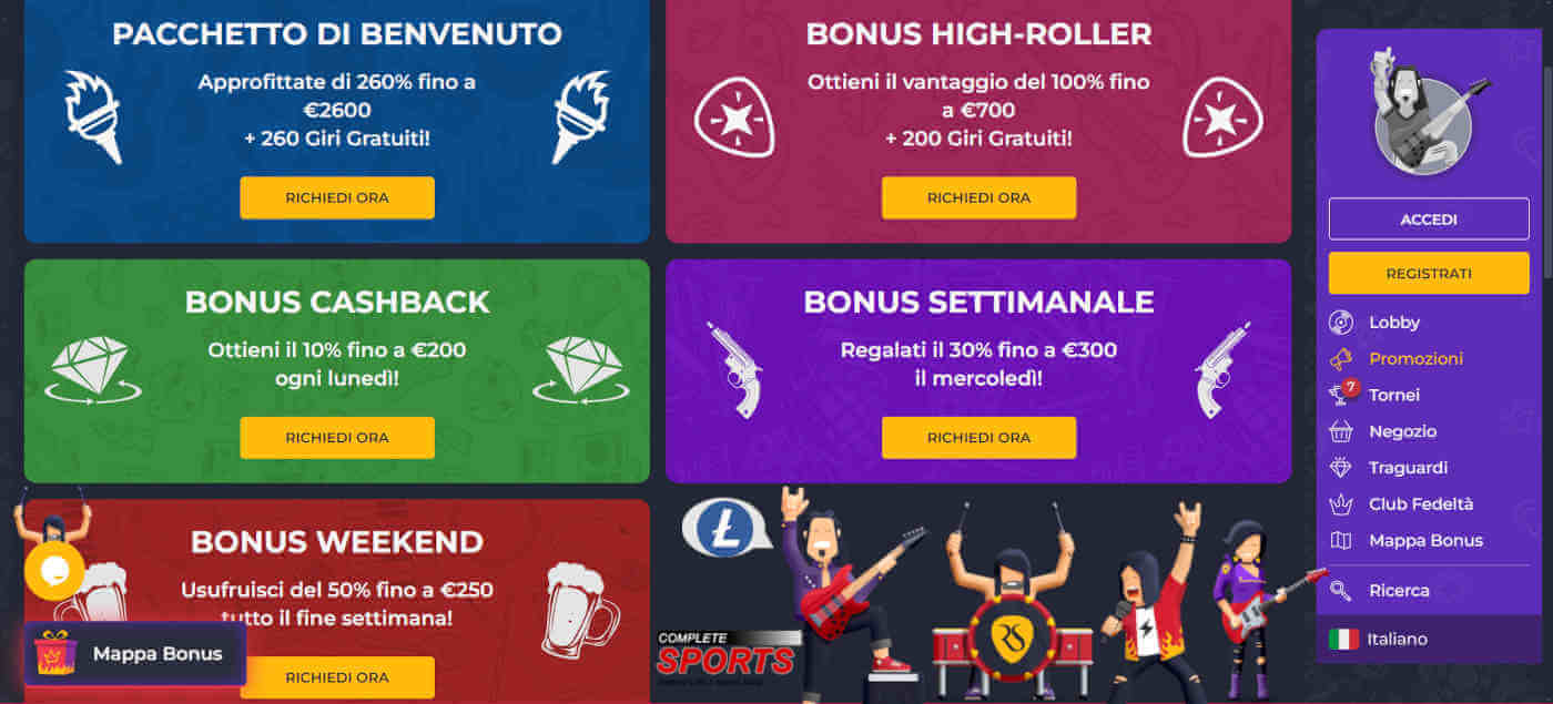 Rolling Slots casinò LTC