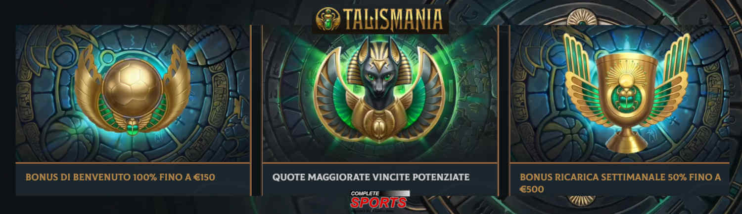 siti scommesse senza autoesclusione: Talismania