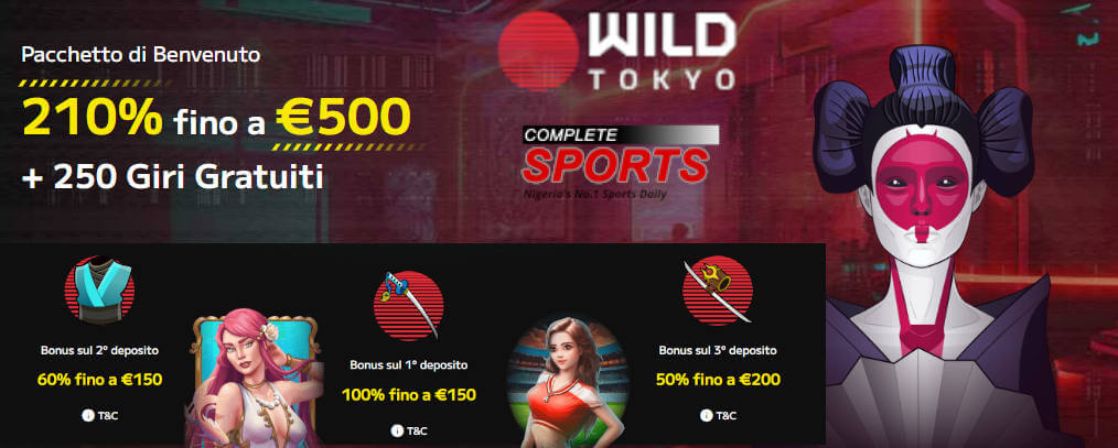 Wild Tokyo miglior casino senza codice fiscale