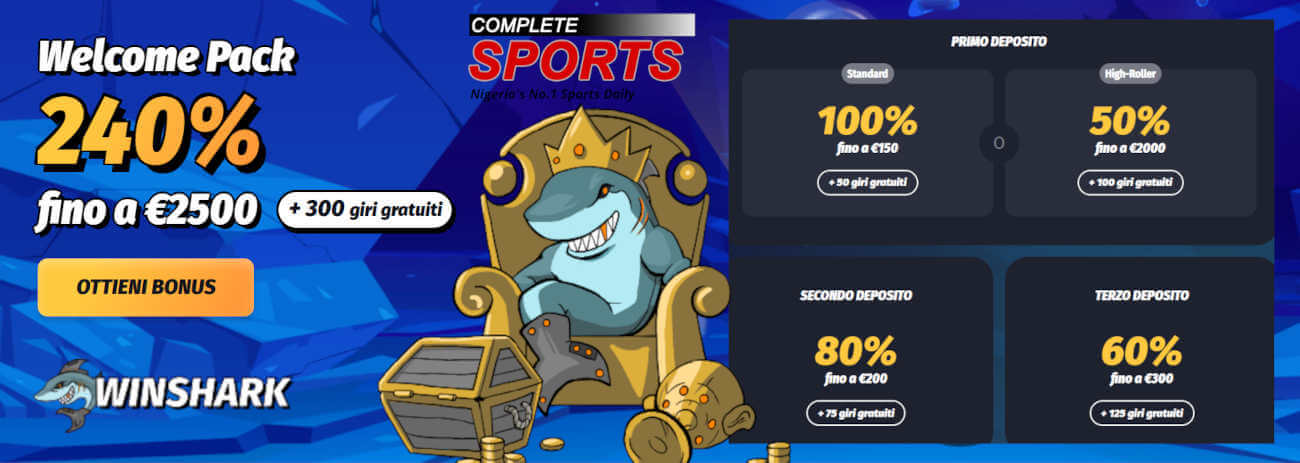 Winshark casino online senza autoesclusione