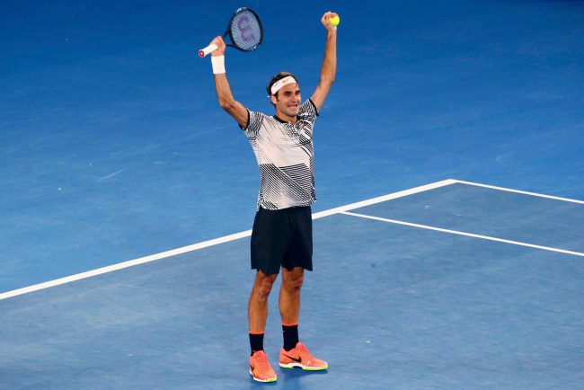 Federer revels in landmark win