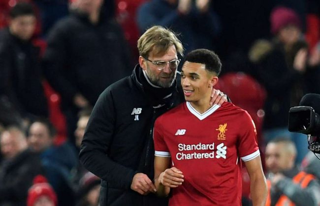 jurgen klopp and trent alexander-arnold