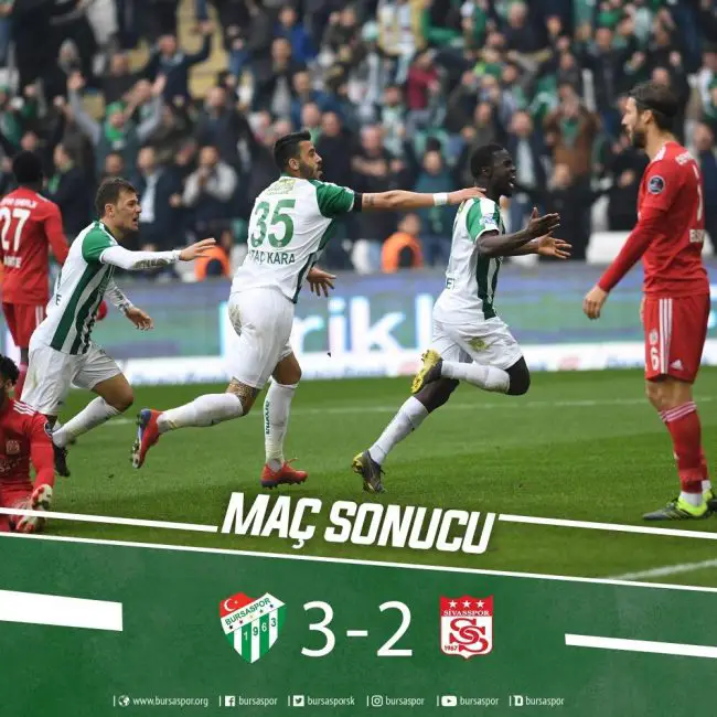 Abdullahi On Target As Bursaspor Clinch First Win In 2019