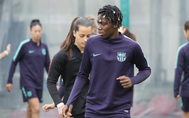 Oshoala Resumes Training With Barcelona Ladies After Injury Setback