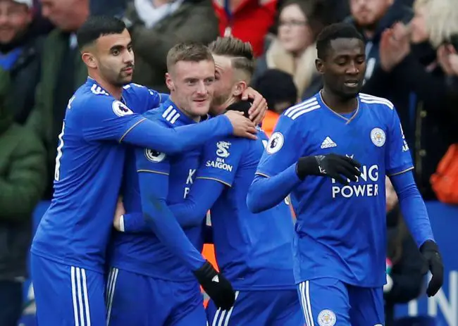 Maddison praises 'word class' Vardy