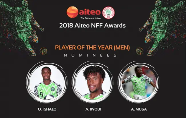   Ighalo, Musa,Osimhen Oshoala, Rohr Up For Aiteo NFF Award