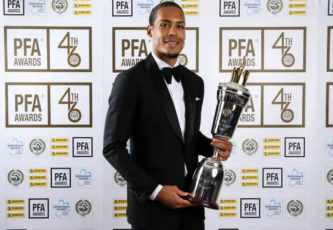 Virgil Van Dijk chosen as PFA Playe