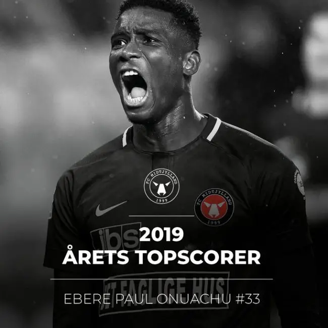 Onuachu Wins Midtjylland Top Scorer Award For Third Consecutive Season