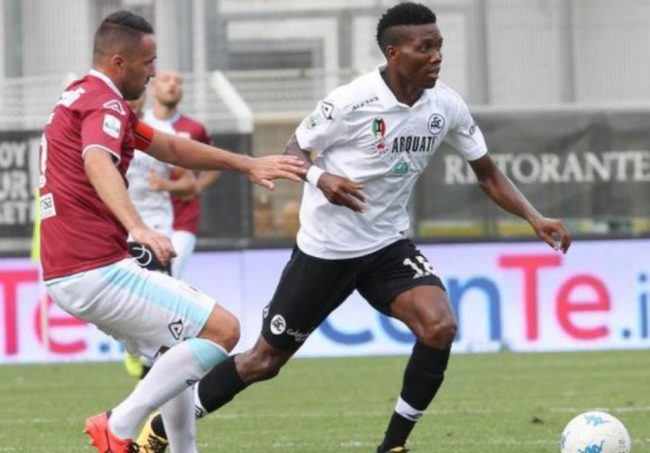 david-okereke-spezia-italian-serie-b-u23-eagles-derby-county