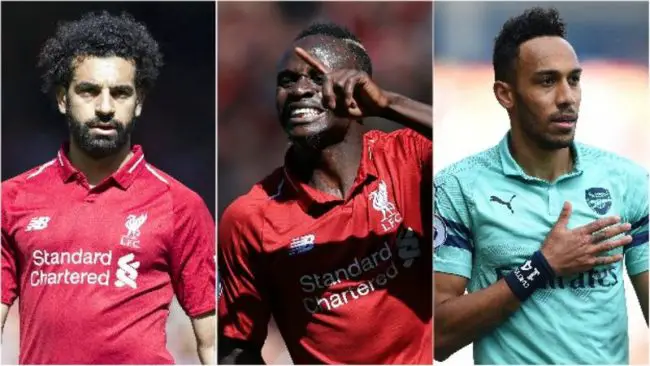 EPL Golden Boot: Salah, Mane and Aubameyang Share Prize