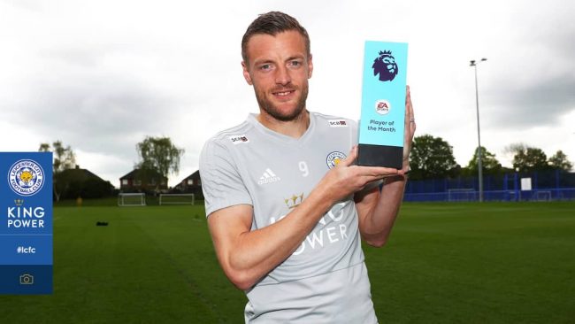 Vardy Wins EA Sports POTM Award For April