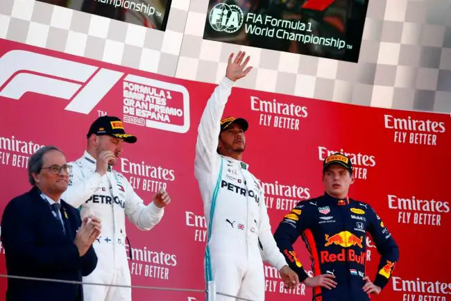 Hamilton reigns in Spain