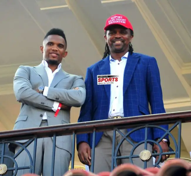 kanu-nwankwo-super-eagles-afcon-2019-africa-cup-of-nations-egypt-2019-indomitable-lions-samuel-etoo-khf-kanu-heart-foundation