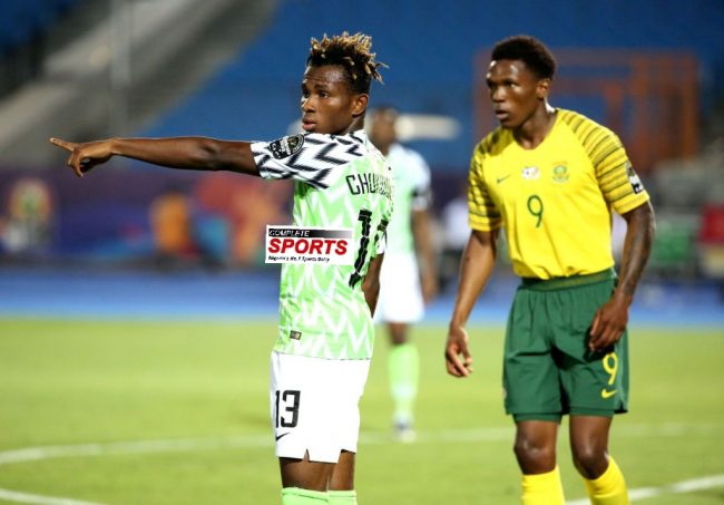 samuel-chukwueze-gernot-rohr-super-eagles-afcon-2019-africa-cup-of-nations-egypt-2019-bafana-bafana