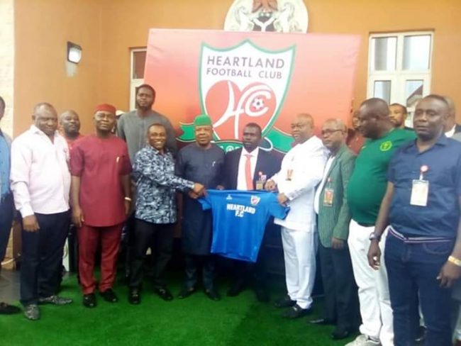 Imo Governor Ihedioha Unveils Ilechukwu As Heartland Coach