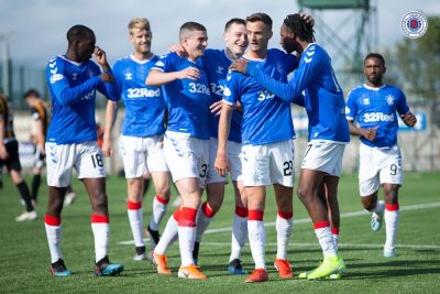 steven-gerrard-rangers-joe-aribo-betfred-cup-east-fife-livingston-super-eagles