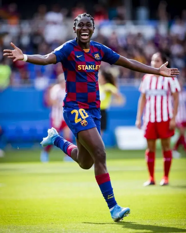 Oshoala Scores Brace For Barcelona