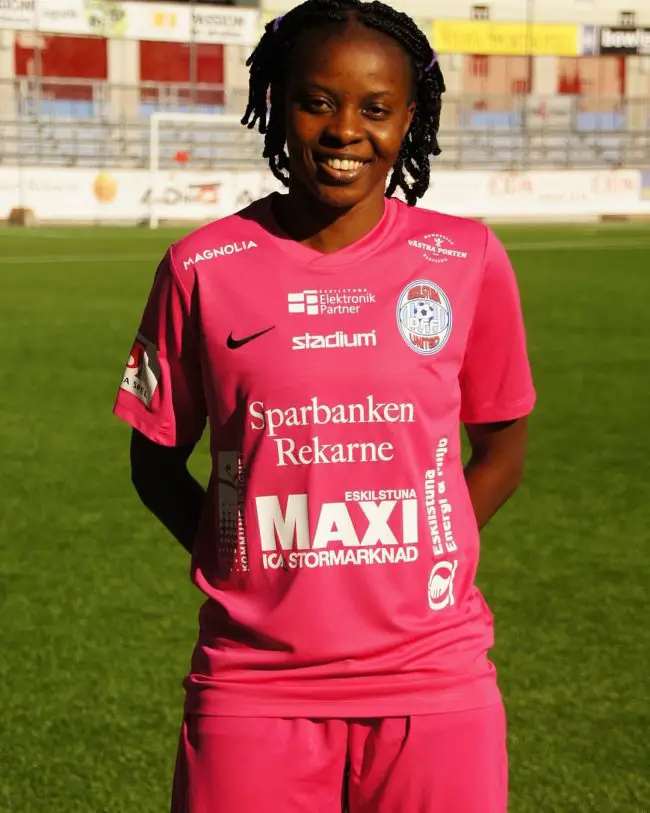 Super Falcons Star Okobi Extends Contract With Swedish Club Eskilstuna Utd