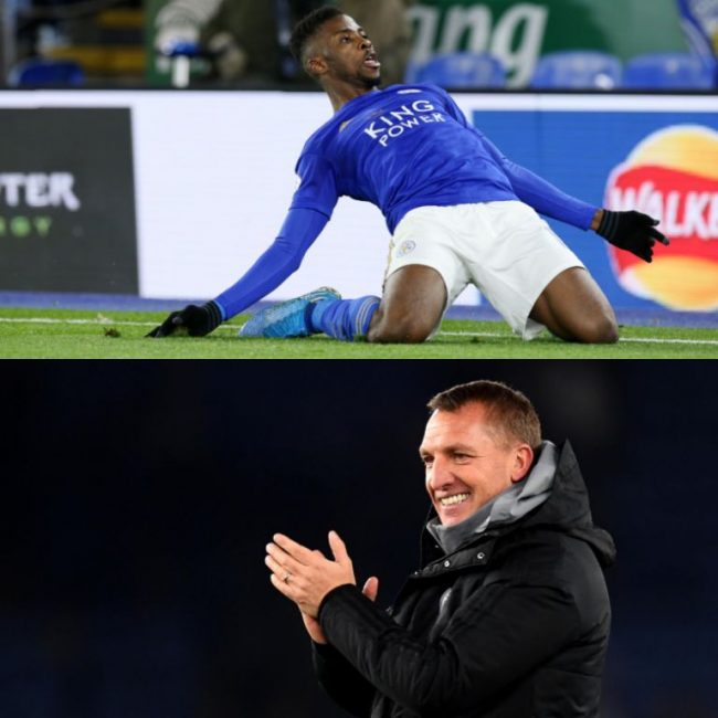 brendan-rodgers-kelechi-iheanacho-leicester-city-premier-league-the-foxes-wilfred-ndidi-everton