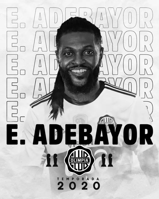 Adebayor Joins Paraguayan Giants Club Olimpia On A Free