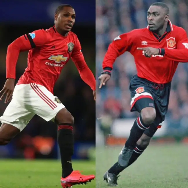 odion-ighalo-andy-cole-manchester-united-red-devils-old-trafford-premier-league