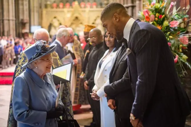 Joshua Talks About Egusi, Pounded Yam As He Meets With Queen Of England