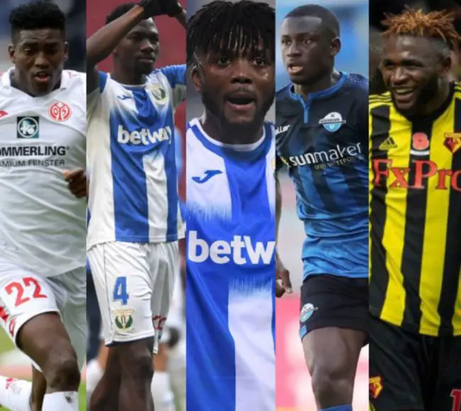 Super-eagles-taiwo-awoniyi-kenneth-omeruo-chidozie-awaziem-jamilu-collins-isaac-laliga-bundesliga-premier-league