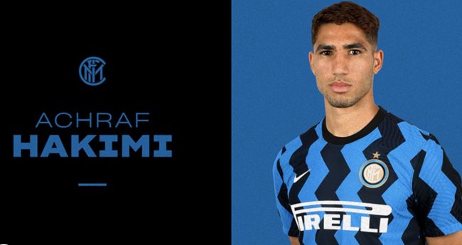 Hakimi Joins Inter Milan From Real Madrid