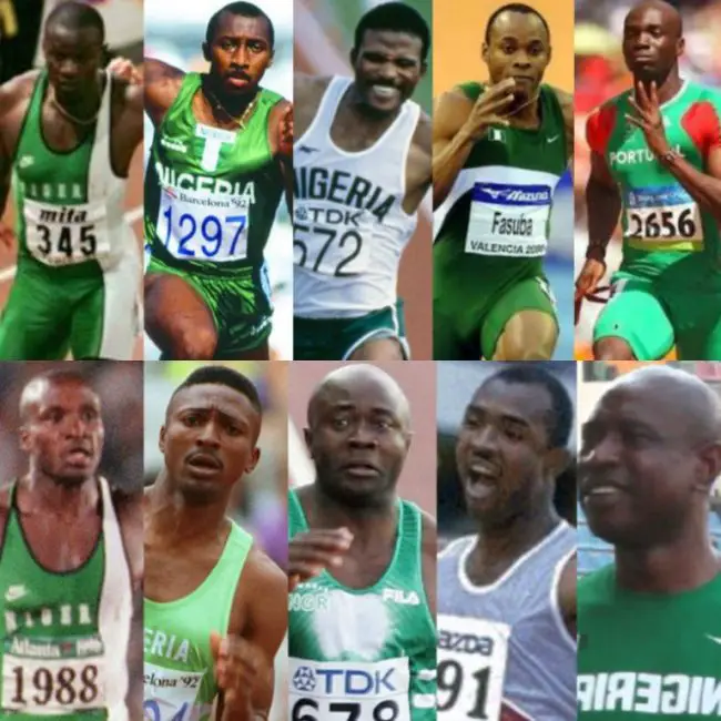 nigerian-athletes-athletics- sunday-bada-innocent-egbunike-ajayi-agbebaku-olusoji-fasuba-francis-obikwelu