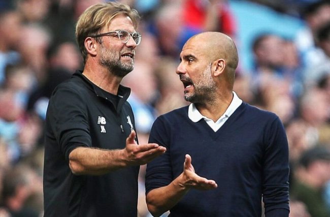 jurgen-klopp-pep-guardiola-gary-neville-manchester-united-liverpool-manchester-city-premier-league-epl