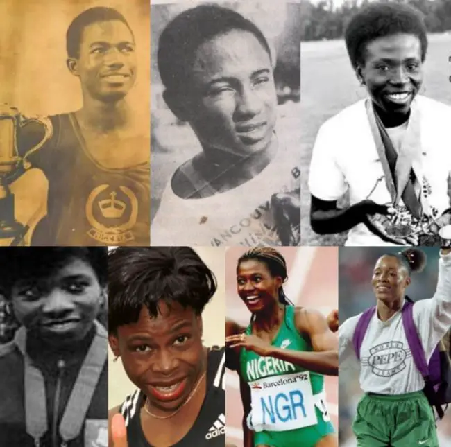 athletics-nigerian-athletes-nigerian-sports-josiah-olatunji-majekodunmi-emmanuel-ifeajuna-modupe-oshikoya-sunday-bada-chioma-ajunwa