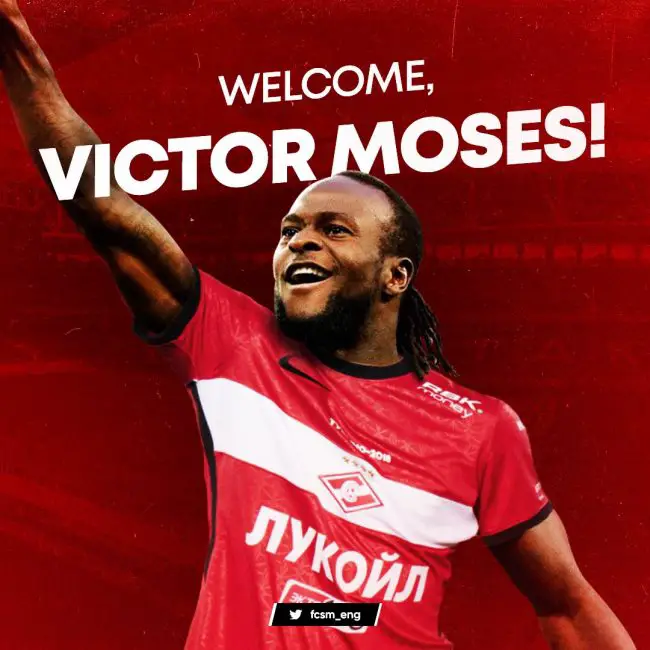 Moses Ready For Fresh At Spartak Moscow